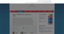 Desktop Screenshot of chemis.com.pl